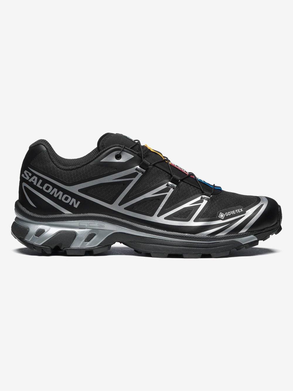 Salomon Black with Silver Accents Trail Shoe, Unisex, Size 9.5